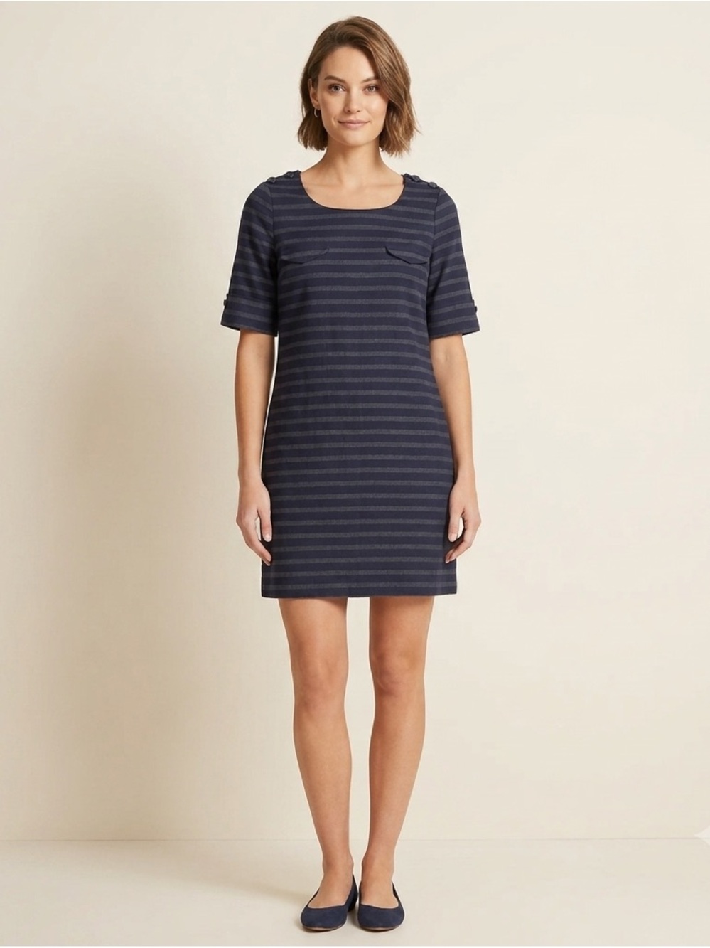 Sessun Striped Mini Shift Dress Size Medium